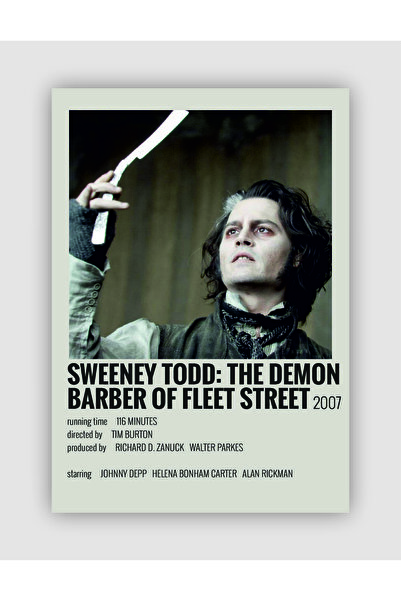 Sweeney Todd: The Demon Barber Of Fleet Street Movie Info Card Wall Poster