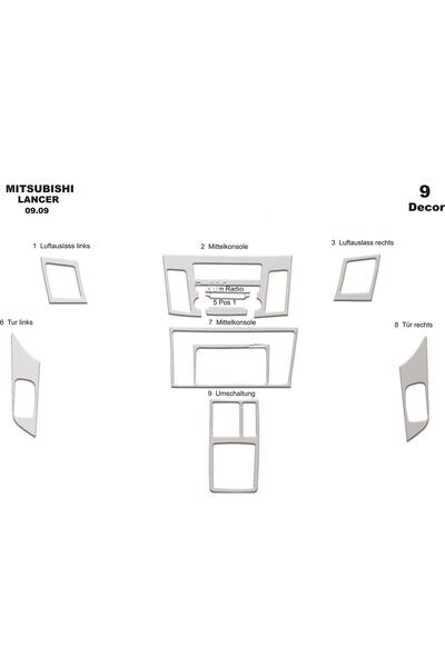 meriç cockpit design ميريتش ®   ميتسوبيشي لانسر توربيدو امامي مطلي الومنيوم 9...