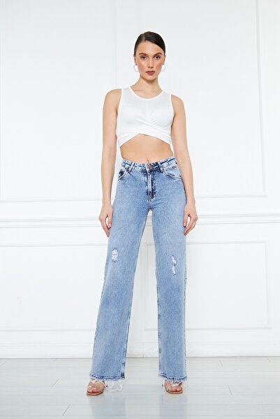 CRC JEANS Νέα Συλλογή Τζιν με Λεπτομέρειες Λέιζερ και Φαρδιά Μπατζάκια (ΜΕ ΖΩΝΗ)