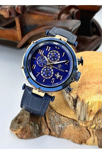 DAVID GUNER Leather Cord Luxury Men's Wristwatch