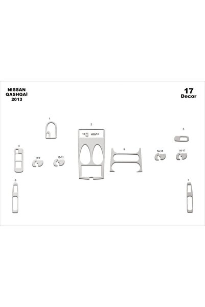 meriç cockpit design ميريتش ®   نيسان قشقاي توريد توريد امامي الومنيوم 17 قطع...