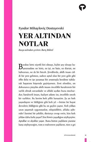 Turkuvaz Kitap Yer Altından Notlar
