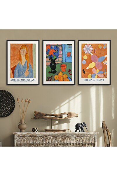 HOMEPACK 3 Piece Framed Painting Hılma Af Klınt Classic Works Hpn152