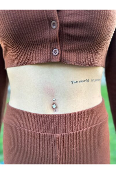 Everglow Jewelry 316l Çelik Gümüş Göbek Piercing