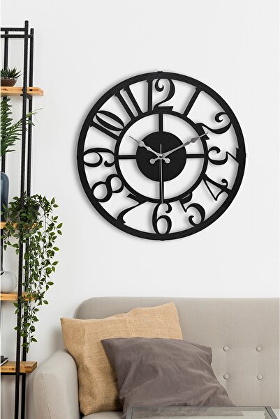 EMORES ساعة حائط زخرفية من مادة معدنية مقاس 41 سم آلية صامتة تعمل بالثانية ال...