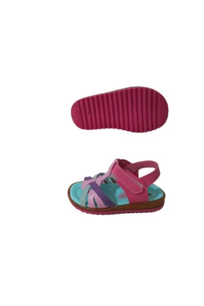 Şirin Bebe Girl's Pink-lilac Orthopedic Non-Slip Sole Velcro Sandals