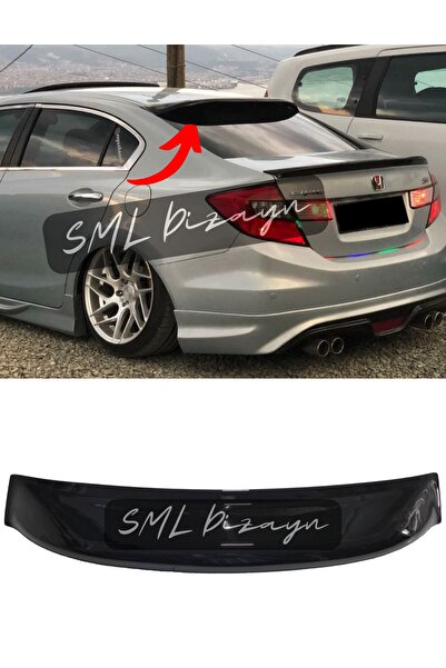 SML Dizayn Honda Civic Fb7 Cam Üstü Spoiler (plastik) Civic Fb7 Cam-üstü-rüzg...