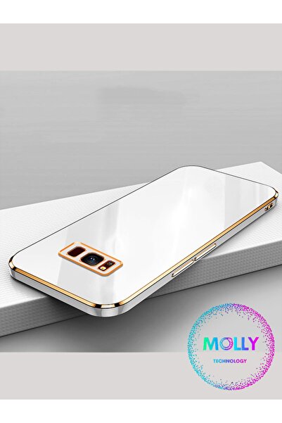 Molly Technology Samsung Galaxy S8 Plus Için Inci Beyazı Kenarları Gold Detay...