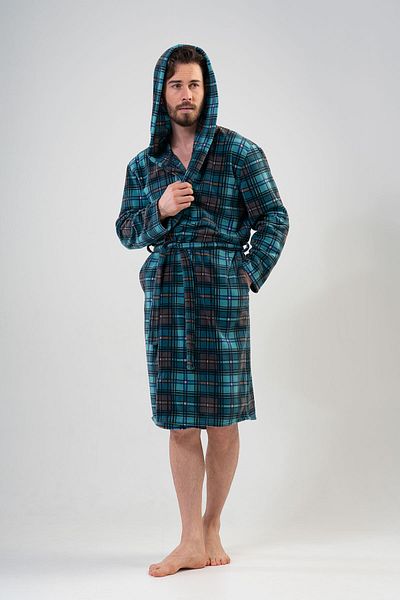 VİENETTA Ανδρική ρόμπα με μακρυμάνικη κουκούλα Fleece 
 , 201046