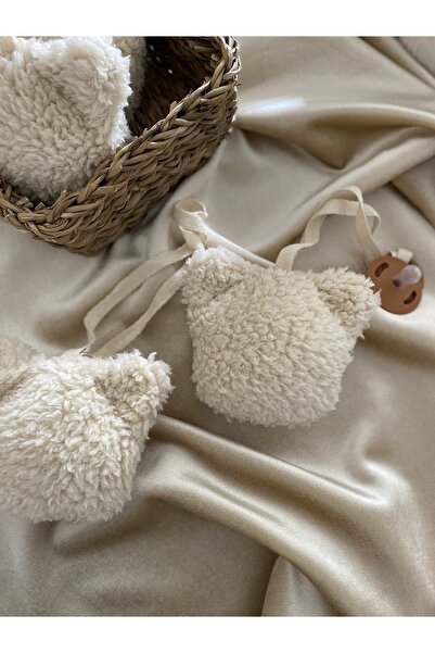 vivimade Teddy Bear Emzik Askısı Krem Klipsli