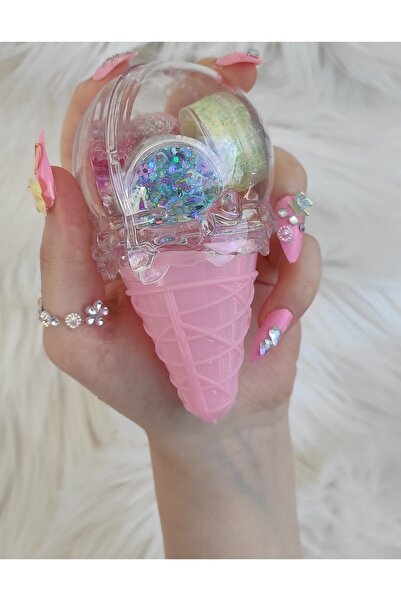 hbtasarim Glitter Far Simli Muhteşem 4 Lü Set-ice Cream Set Parlak Glitter