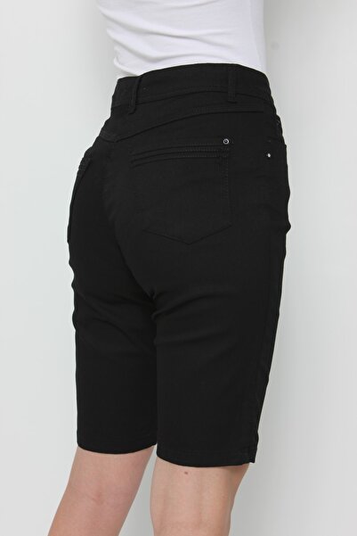 BNT Kadın Şort Paça Yırtmaçlı