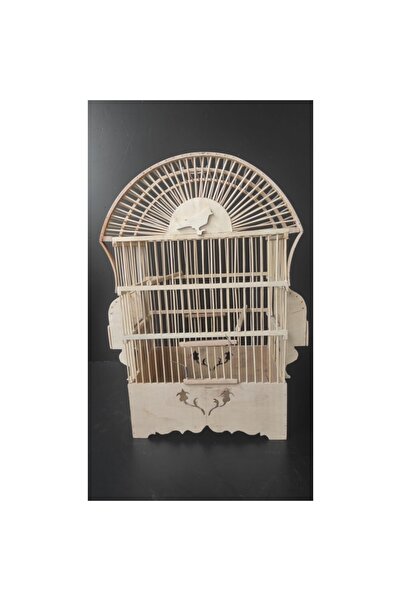 cotanakkafes Ahşap Oval Bambu Kafes 53x32x22