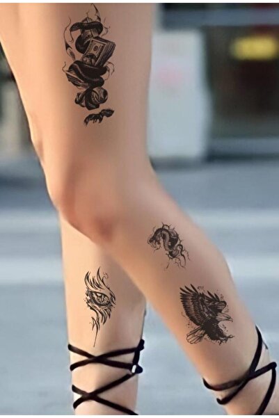 Mecit Tuhafiye Yılan Ejderha Kartal Göz Geçici Dövme