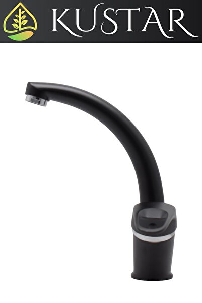 KUSTAR Sema Black Short Mix On/Off Bathroom Sink Faucet
