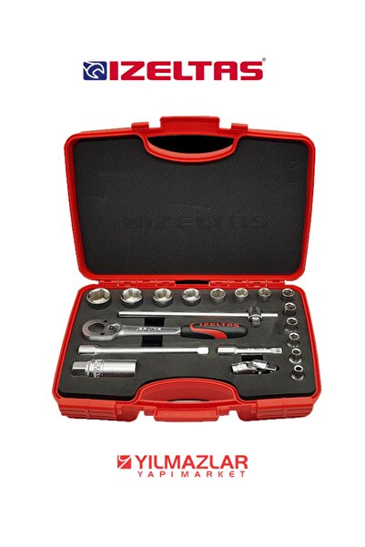 İzeltaş 1110006019 3/8 Altı Köse Lokma Takımı 19 Parça