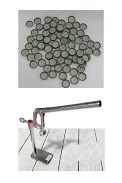 Perodia Şişe Kapatma Aleti Soda Gazoz Kapağı Kapama Makinesi + 250 Adet Gazoz Kapağı