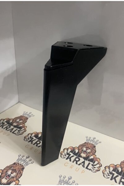 KRAL HIRDAVAT Siyah Platin Mobilya Ayağı 19 Cm 1 Adet Berjer Koltuk Kanepe Do...