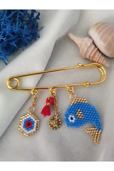 Miyuki Nazar Boncuklu Iskoç Iğnesi