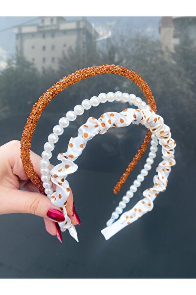 CSR AKSESUAR Set de coroană din perle din satin cu detalii de piatră