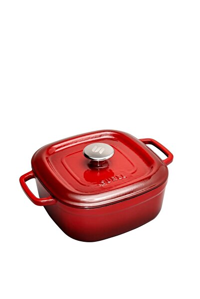 ERGENÇLER Sürel Aroma Kapak Kare Demirdöküm Tencere 24x24cm