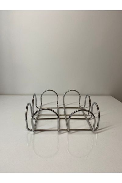 asellus Stylish Organizer for Chrome Large Size Napkins: 20x20 Cm Napkin Holder