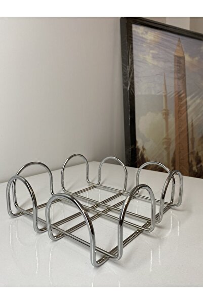asellus Stylish Organizer for Chrome Large Size Napkins: 20x20 Cm Napkin Holder