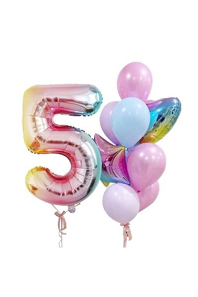 Mini Parti مجموعة بالونات ملونة بألوان قوس قزح لعيد الميلاد من Mini Party Store