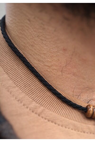 Atölye Merdiven 70 Cm Siyah Örgü Kolye Ipi