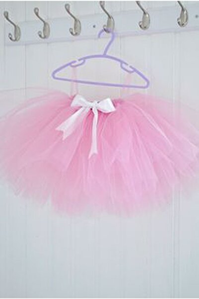 ELALEL TASARIM تنورة توتو الوردي. مطاط للأطفال البنات. غير مُبطن لعروض 23 أبريل