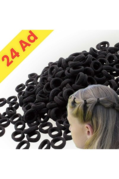 Trenderrs Pachet 24 agrafe de păr elastice flexibile negre de 3 cm