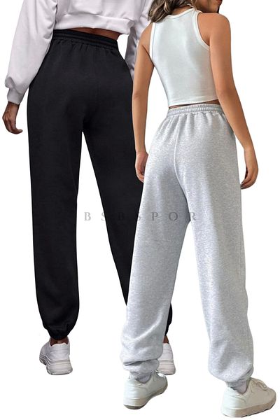 BSBSPOR Καλοκαιρινό φαρδύ αθλητικό παντελόνι Jogger Oversize Loose Ανδρικά - Γυναικεία Συμβατή Διπλή Συσκευασία