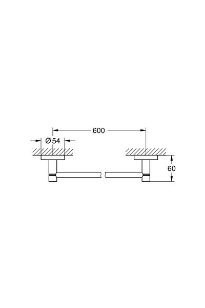 Grohe Cool Sunrise Essentials Long Towel Holder 60cm - 40366Gl1