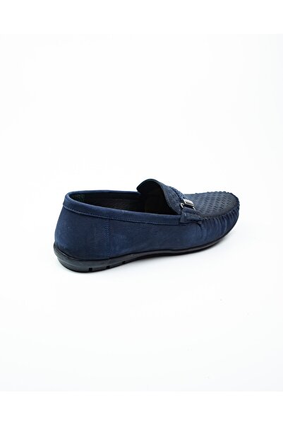 Nobel 1067-1 Синій нубук шкіряні чоловічі повсякденні черевики