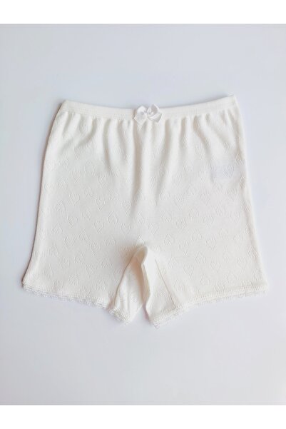 ÇebiKids Girl's Skirt/Dress Underpants 100% Cotton Ecru/retro Leg Panties/boxer 3-Piece