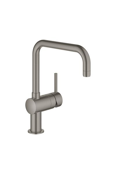 Grohe Baterie bucatarie Grohe Minta 32488AL0, 3/8, monocomanda, pipa inalta pivotanta, Grafit