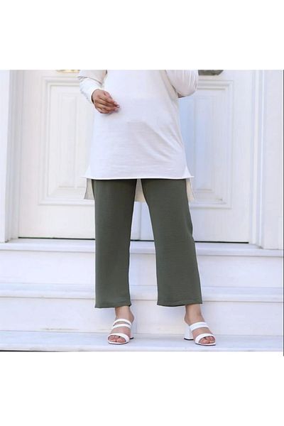 FATELLA Women's Elastic Waist Palazzo Aerobin Trousers