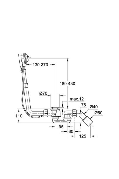 Grohe Talento Bathtub Tropeni - 28943000