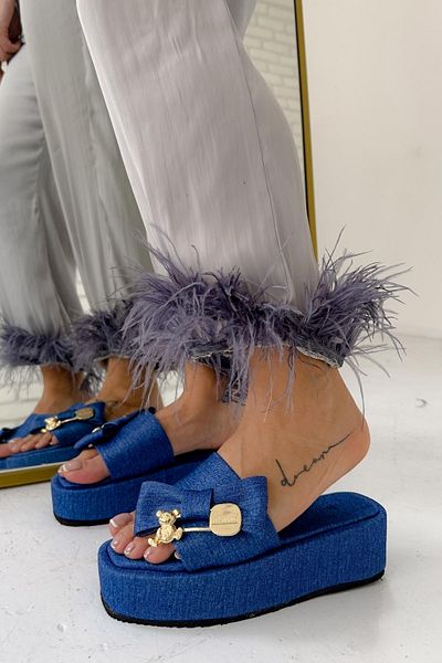 Shoebutik Παντόφλες κατάδυσης τζιν χρώματος