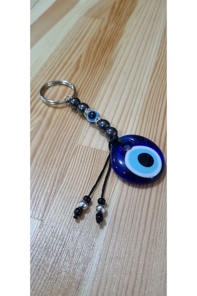 erdoğan hobi Keychain Ornament Evil Eye Hematite Stone Car Ornament Bag Ornament Evil Eye Beaded Gift Keychain