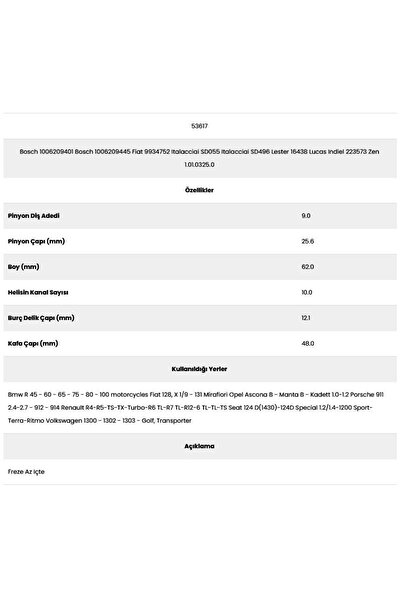 Form Metal 53617 Seat 10 Channel 9 Teeth 10062094   Starter Gear