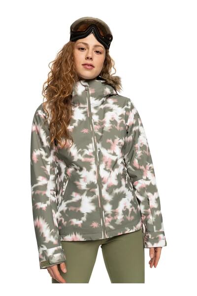 Quiksilver Çok Renkli Kadın Kapüşonlu Kayak Montu Erjtj03361jet Skı Jk