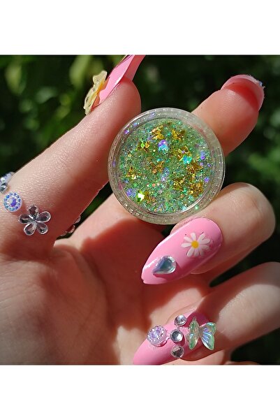 hbtasarim Shiny Glitter - Gel Headlamp Glittery Creamy and Butterfly Pattern