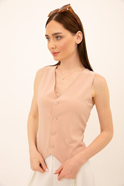 Laranor Класичний жилет з кремовими ґудзиками