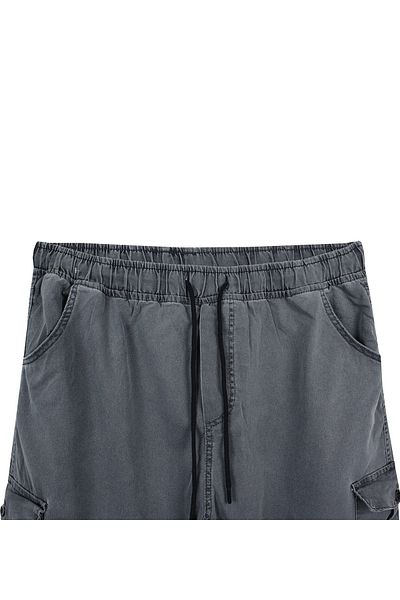 marufshop Τζιν παντελόνι Jogger μεγάλου μεγέθους με τσέπες Cargo γκρι