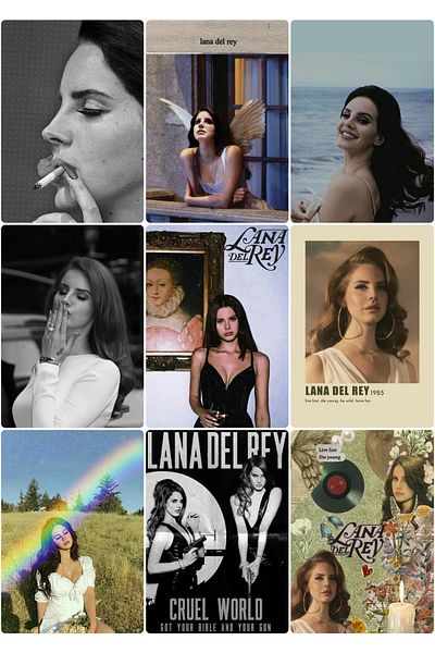 owl bag Lana Del Rey Σετ Μίνι Φωτοκάρτας 9' χωρίς μοτίβο σχεδίου