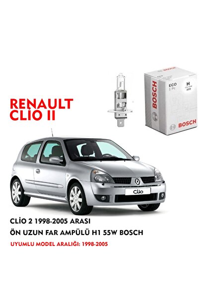 Bosch Clio 2 1998-2005 Arası Ön Uzun Far Ampülü H1 55w Uyumlu