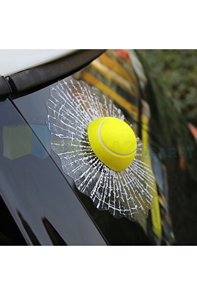 yılmazetic Araba Cam Tenis Topu Arka Cam Oto Sticker 3d Yapıştırma Sarı Renk ...