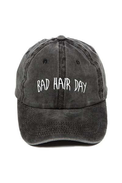 ŞapkaMania Bad Hair Day Patterned Washed Baseball Cap