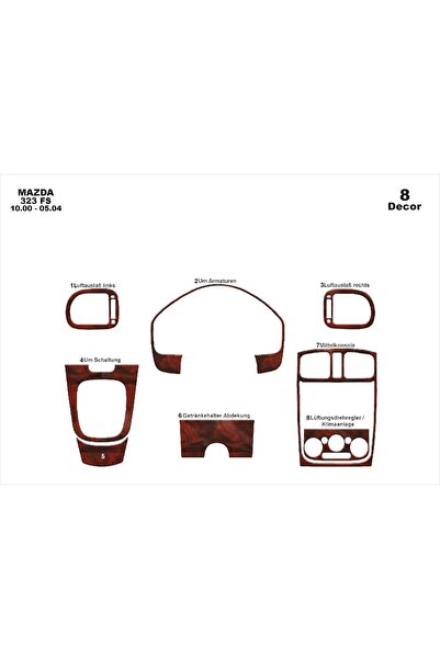meriç cockpit design ميريتش ®   مازدا 323 Fs توربيدو أمامي مطلي بالماهوجني 8 ...
